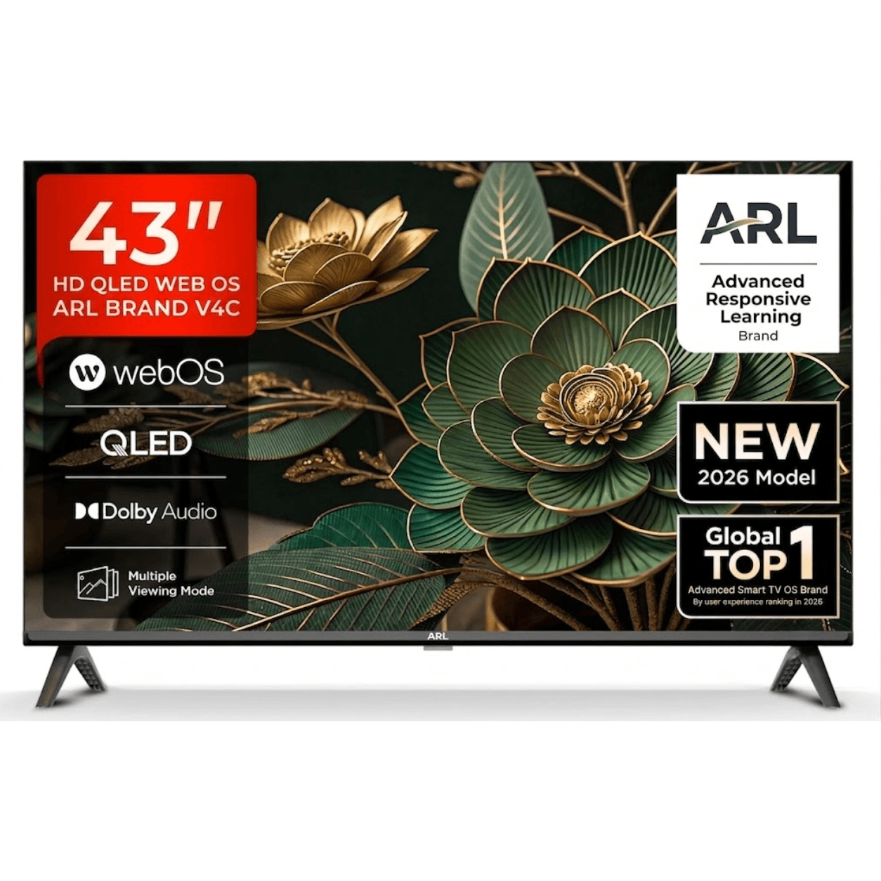 ARL 43-Inch Android TV 14 front view